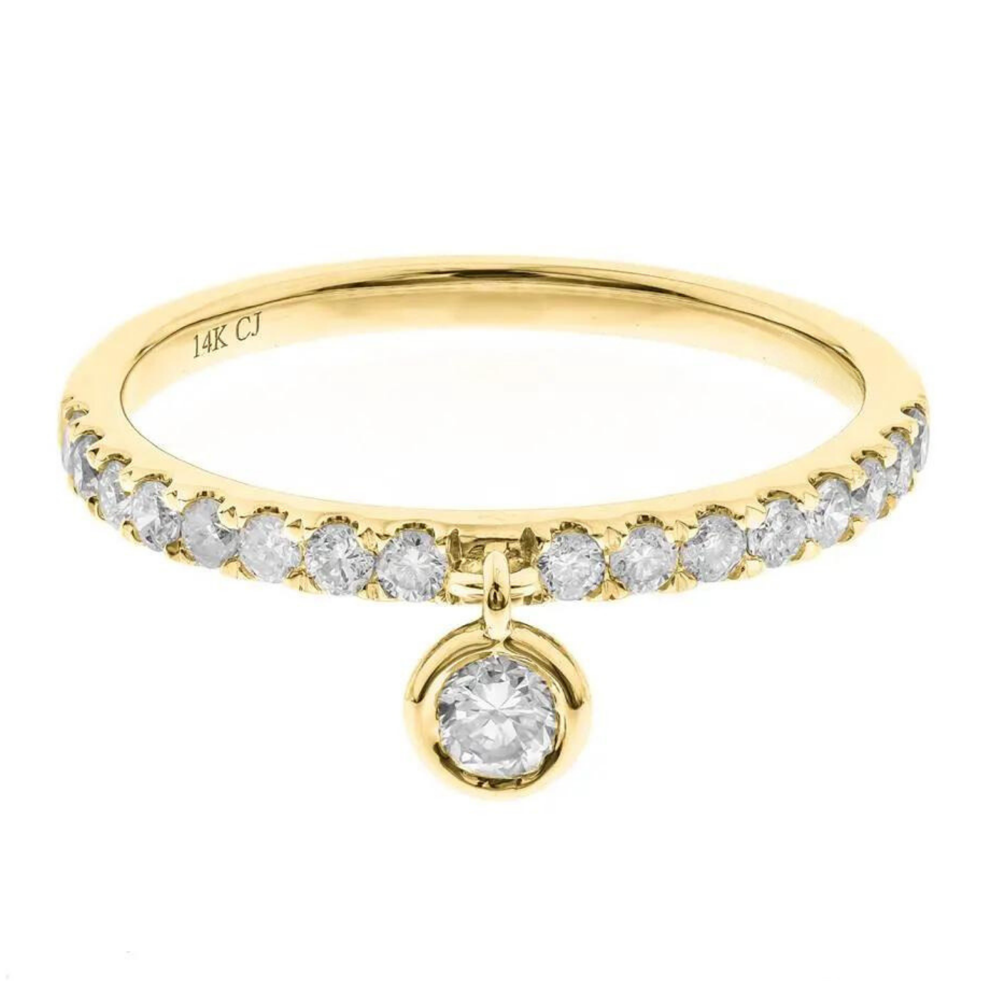 14K Gold Dancing Diamond Ring