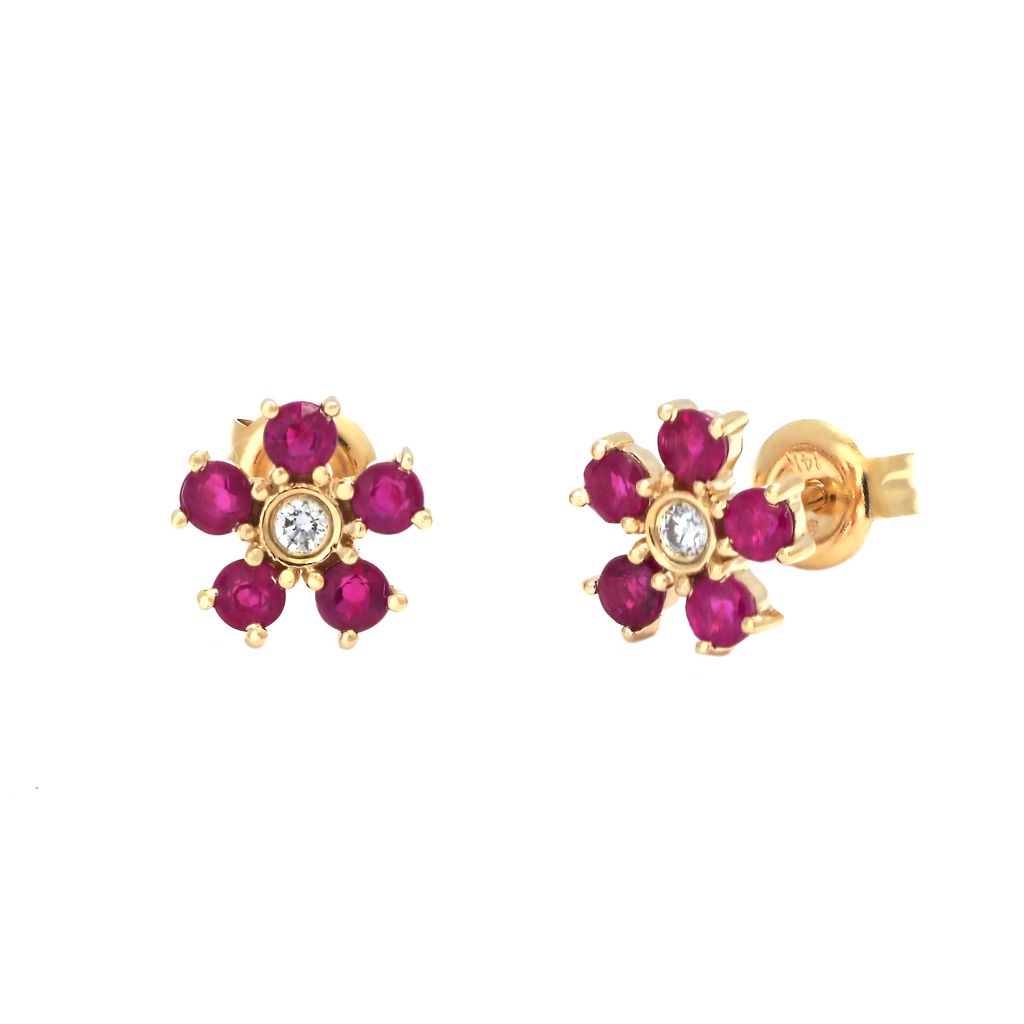 Flora Mini Gemstone Studs