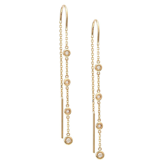 Dots Diamond Drop Earrings