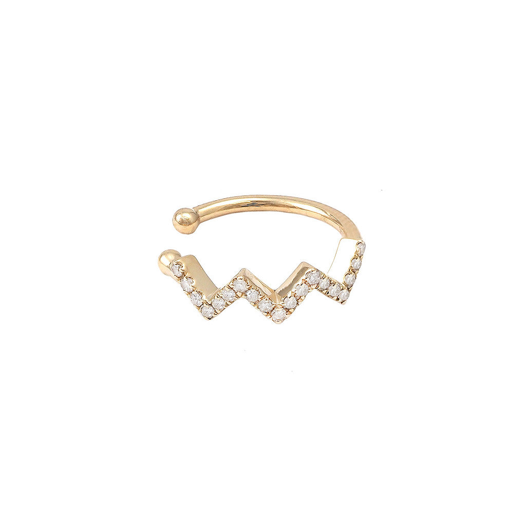 ZigZag Pavé Diamond Earcuff