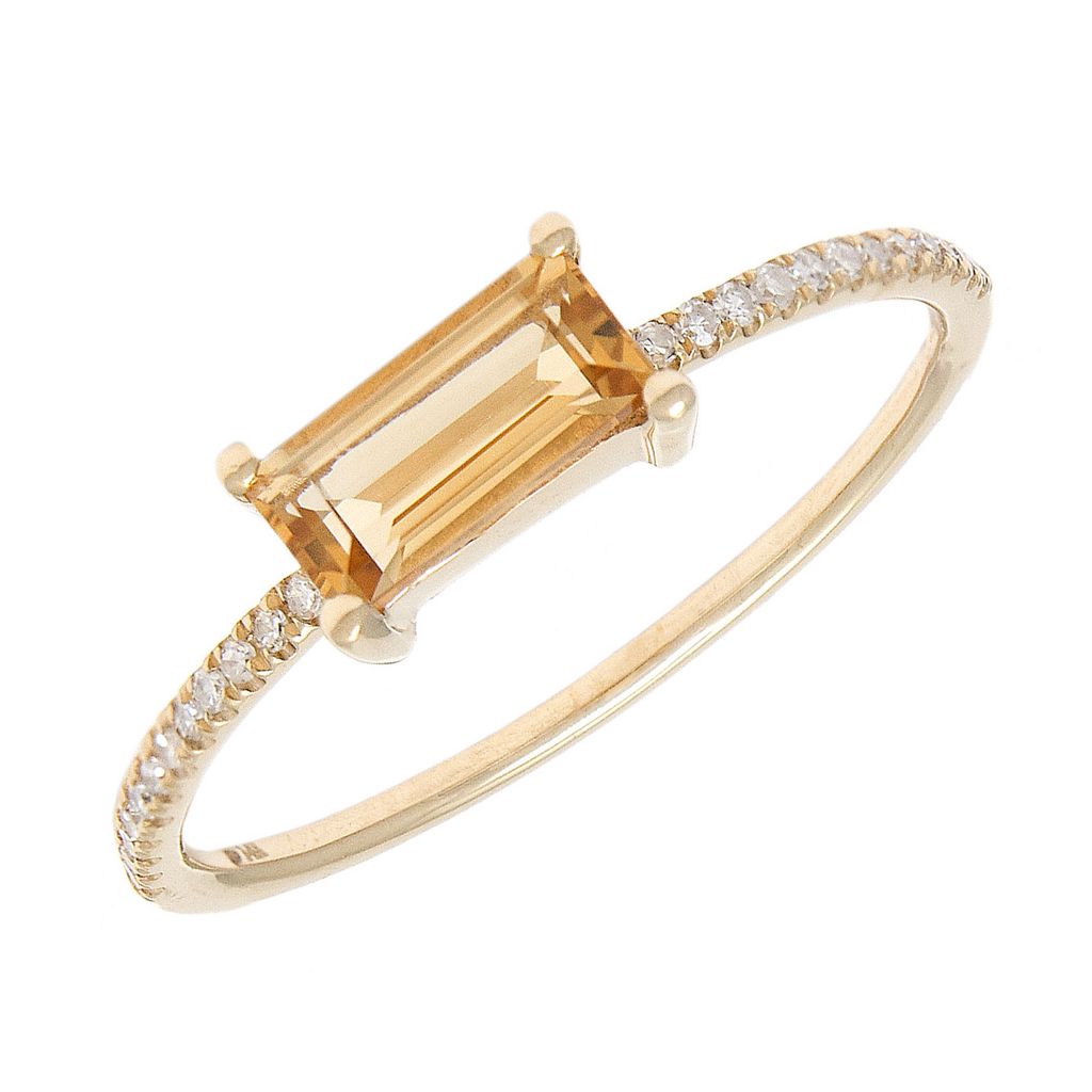 Gemstone Baguette Ring