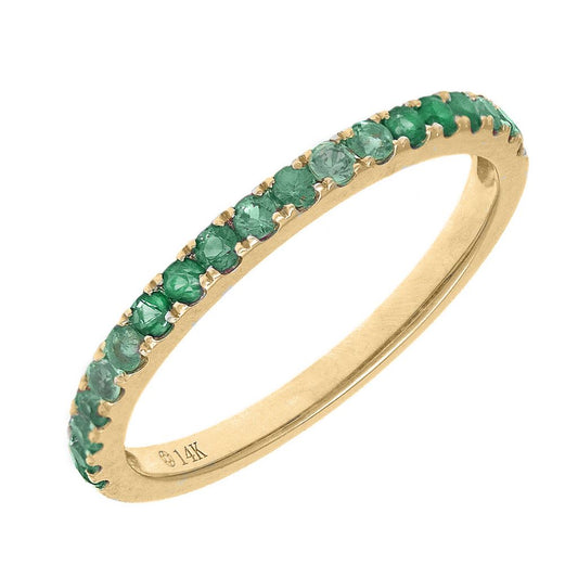 Green Garnet Stackable Band