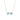 Gold necklace with a blue gemstone pendant on a white background