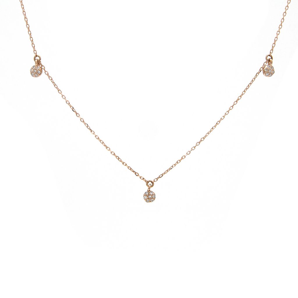 Disk Pavé Diamond Necklace