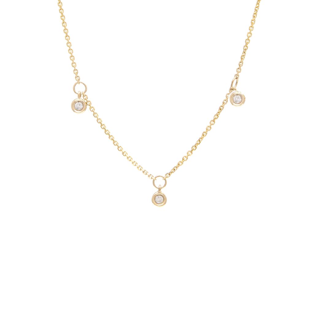 Dots Diamond Necklace (3 diamonds)