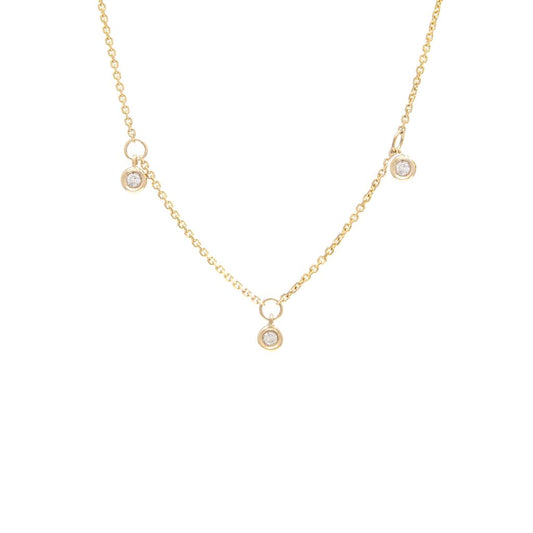 Dots Diamond Necklace (3 diamonds)