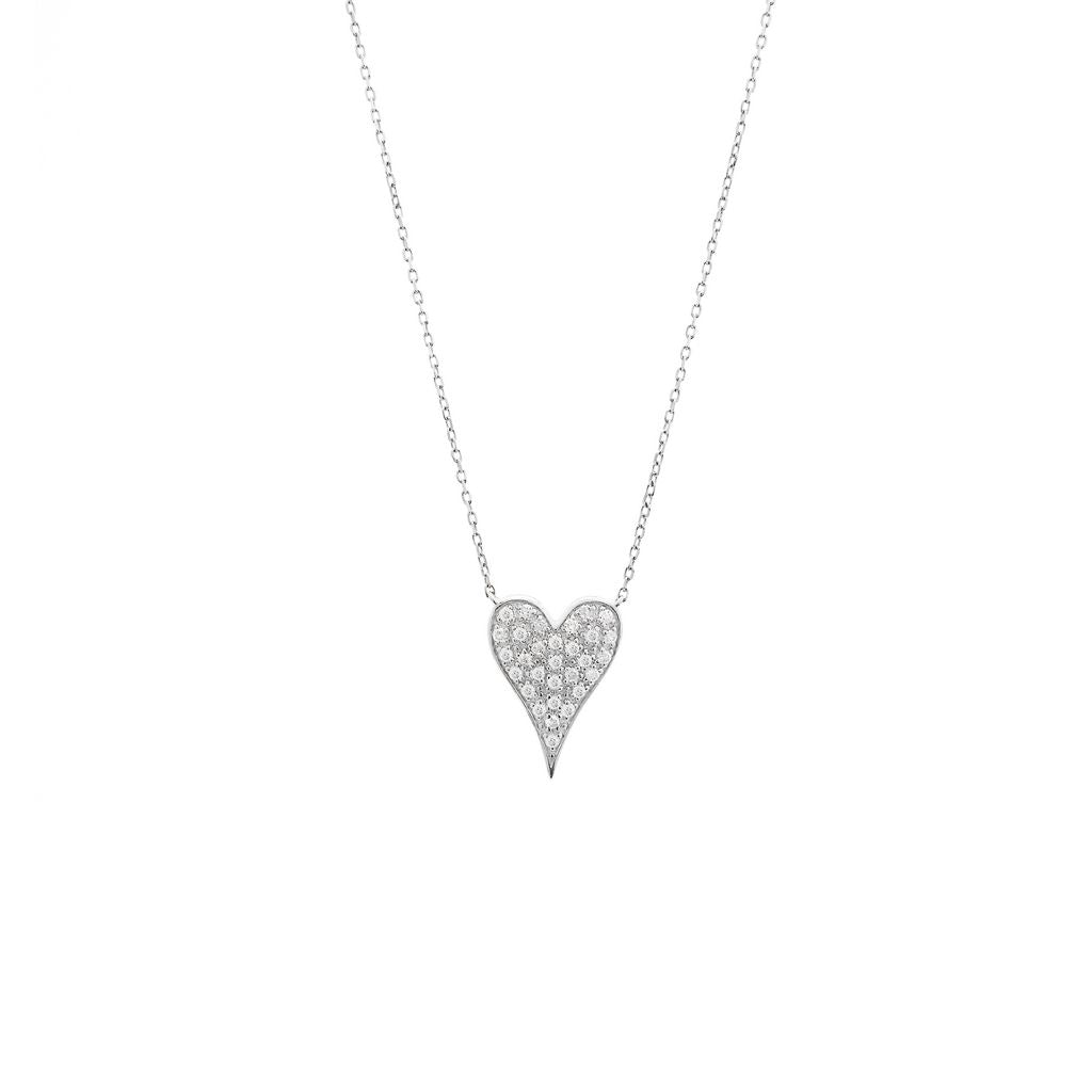 Long Heart Diamond Necklace