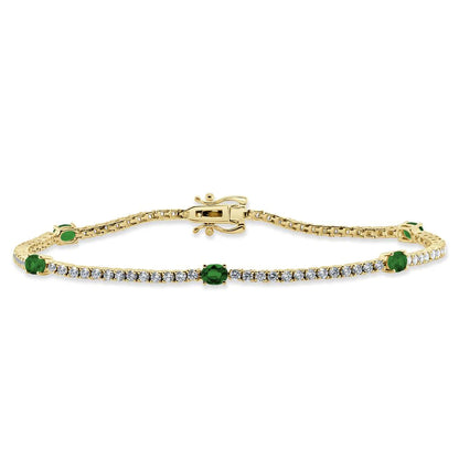 Emerald Diamond Tennis Bracelet