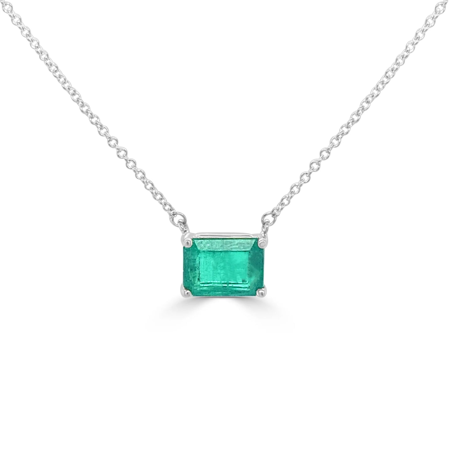 14k Gold Emerald Necklace