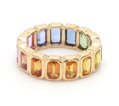 Bezel Sapphire Eternity Band