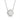Halo Round Diamond Necklace - 14K Gold
