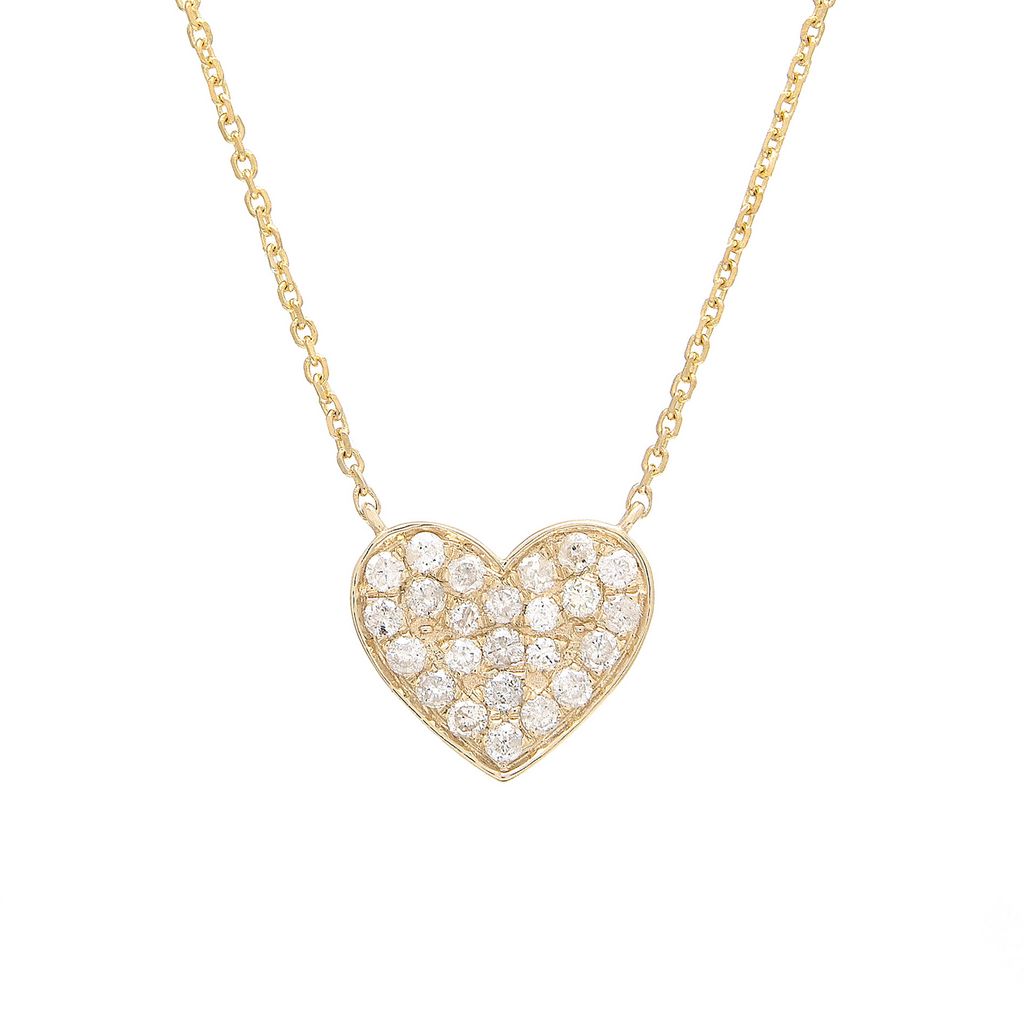 Heart Micro Pavé Diamond Necklace