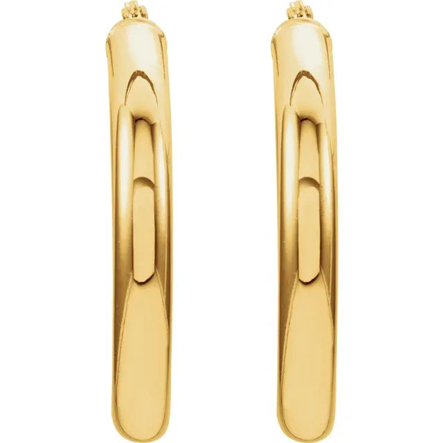 Tube Gold Hoops Large