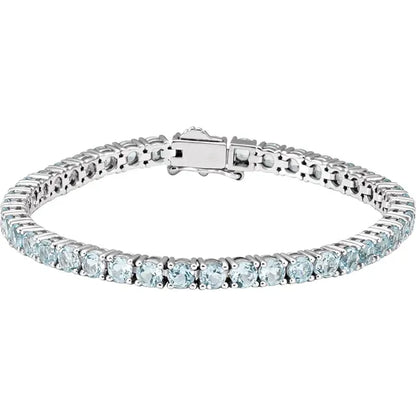 Blue Topaz Tennis Bracelet