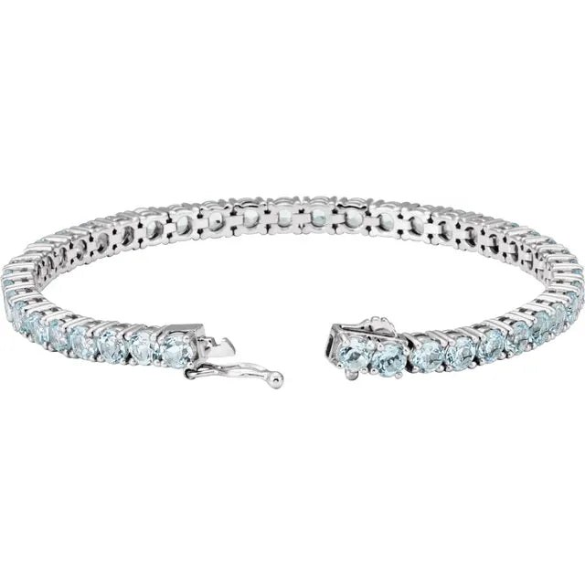 Blue Topaz Tennis Bracelet