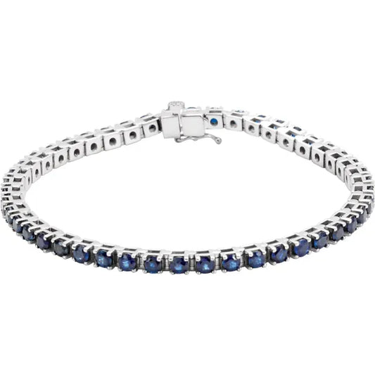 Blue Sapphire Tennis Bracelet