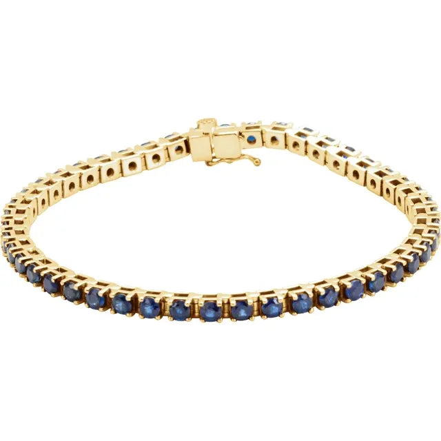 Blue Sapphire Tennis Bracelet