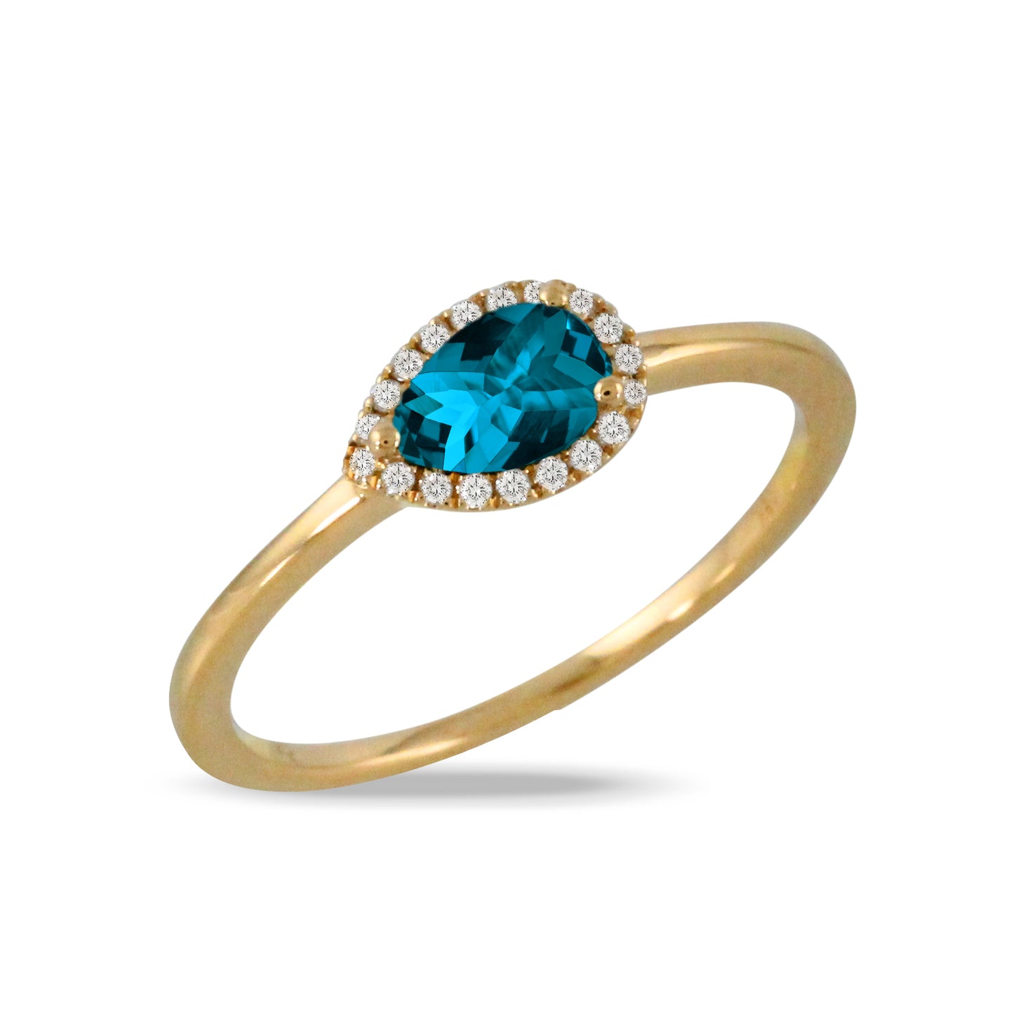 London Blue Topaz Diamond Ring