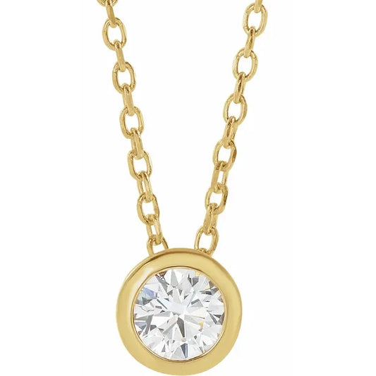 Luz Bezel Diamond Necklace