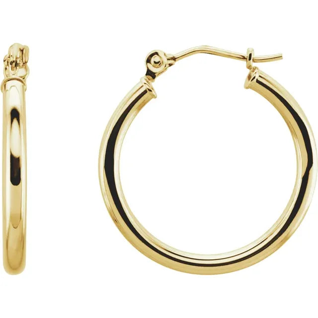 Tube Gold Hoops Medium